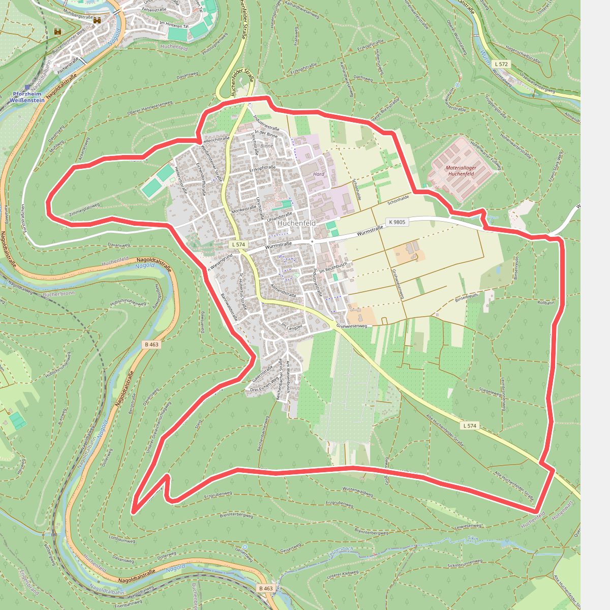 Rundwanderweg um Huchenfeld "Keibelweg"