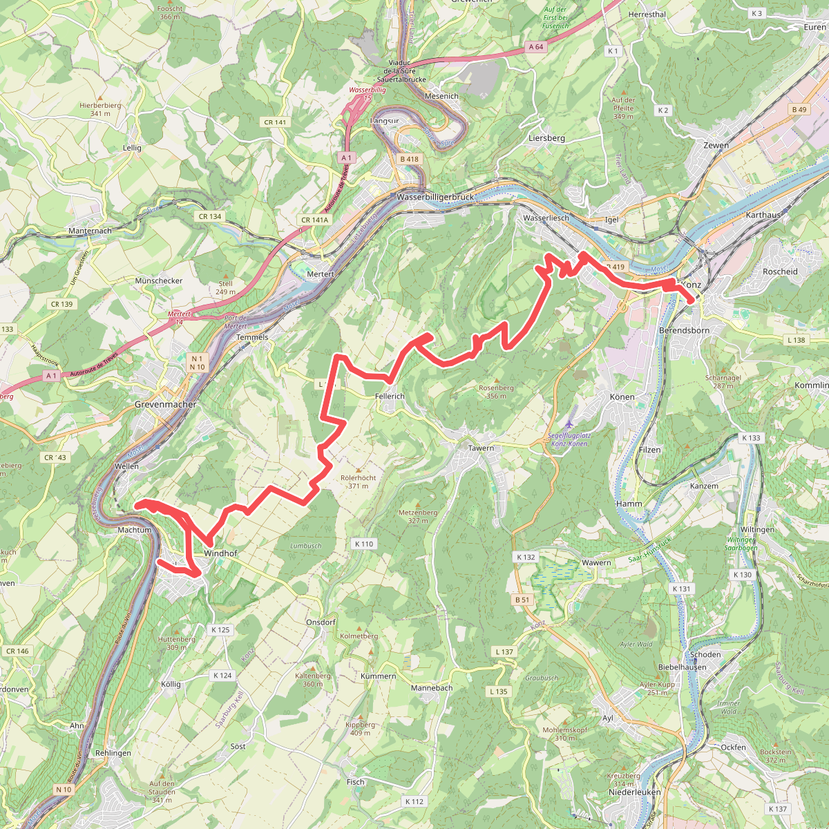 Nittel - Konz · Moselsteig etappe 3