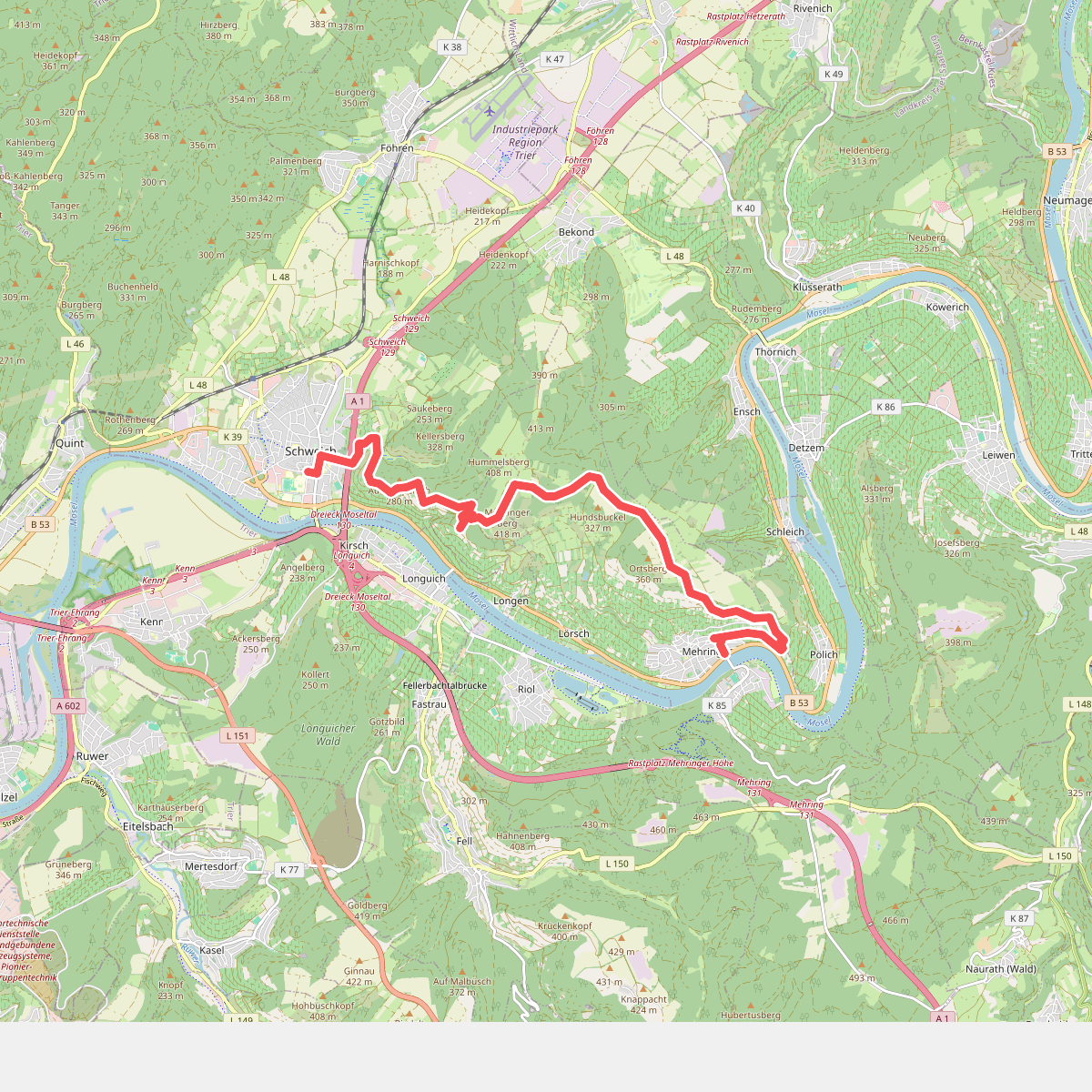 Schweich - Mehring · Moselsteig etappe 6