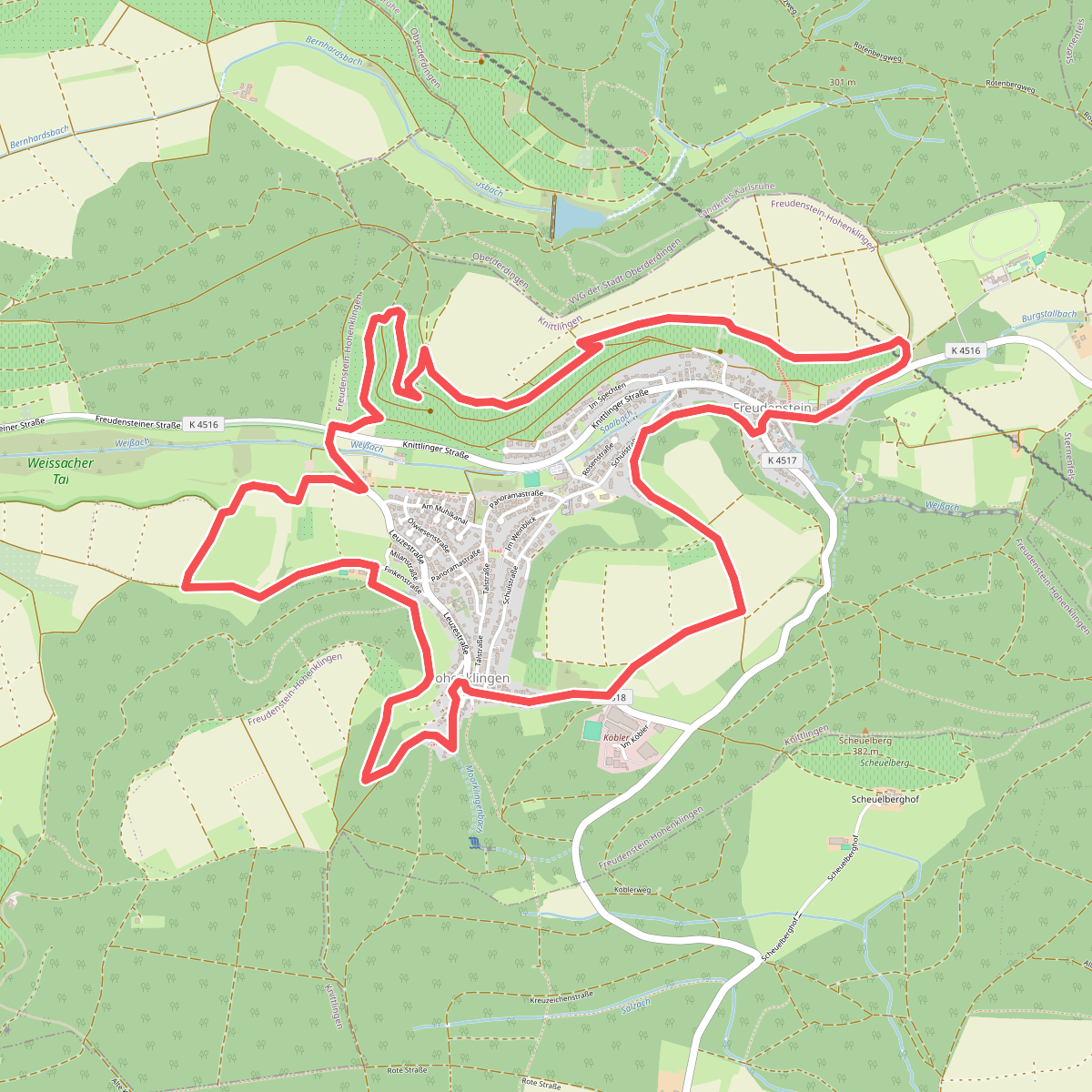 Panorama-Rundwanderweg Freudenstein-Hohenklingen