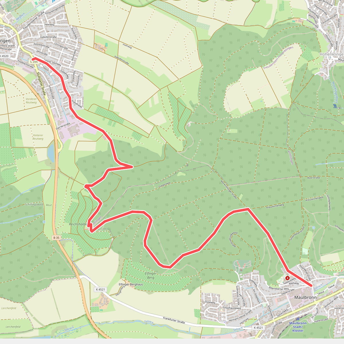 roter Punkt Maulbronn - Knittlingen