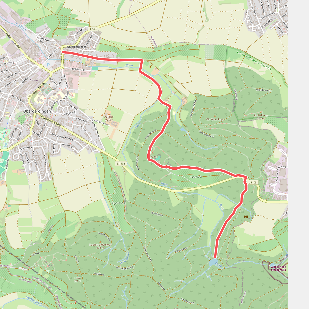 roter Punkt Oberderdingen - Kraichsee