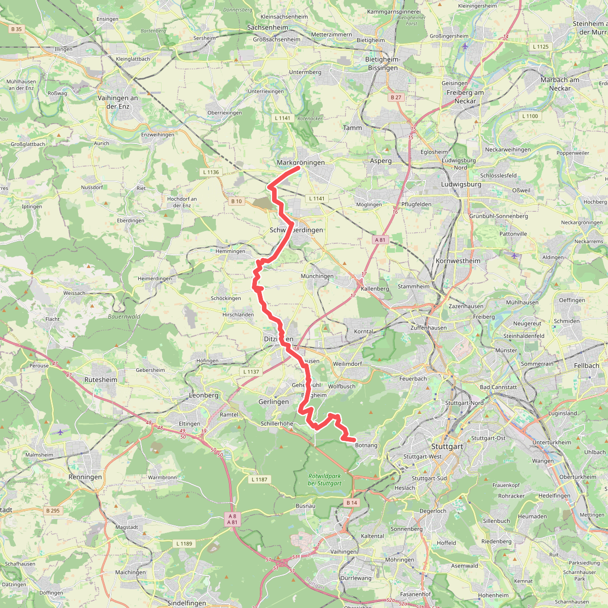 blaues Kreuz Botnang - Ditzingen - Markgröningen