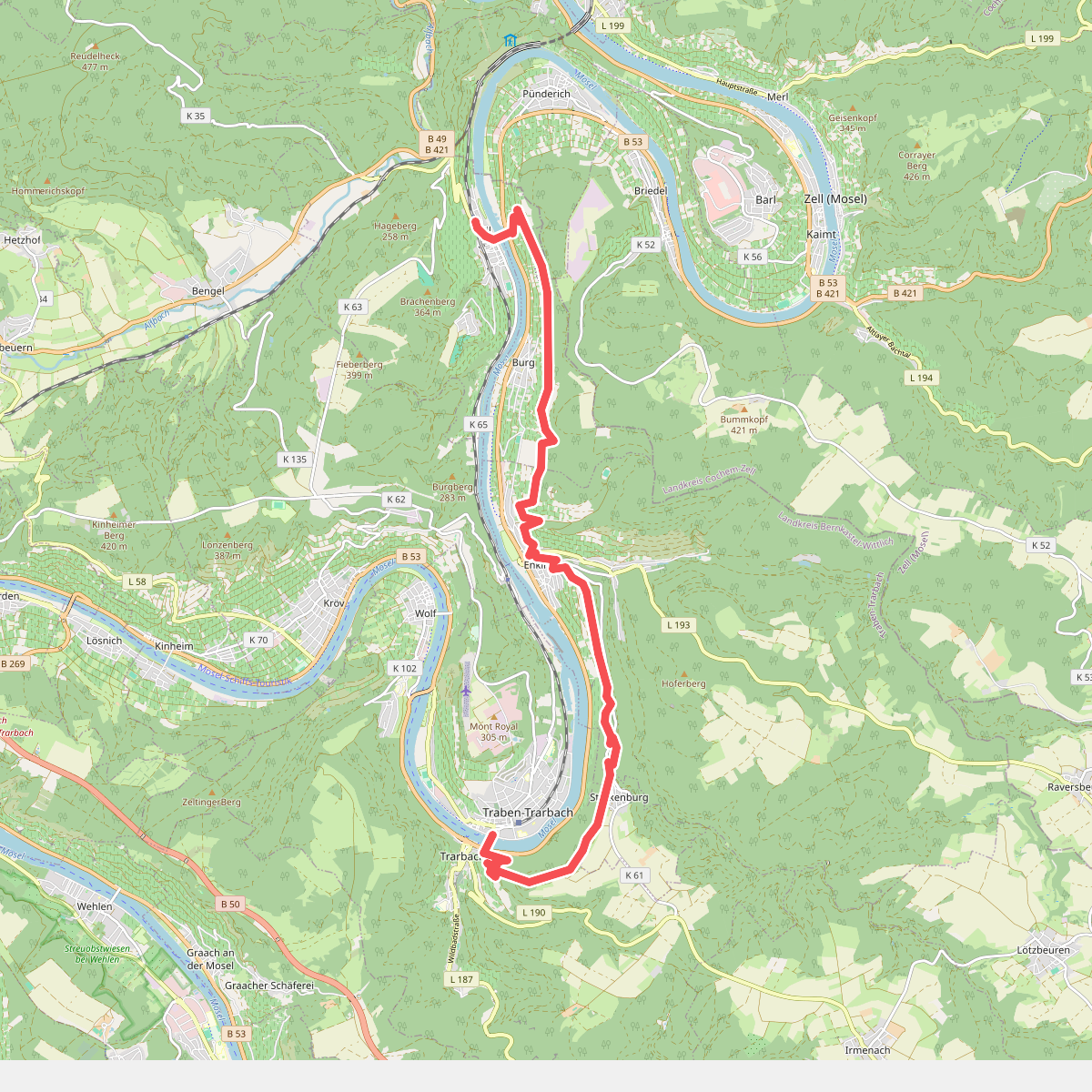 Traben-Trarbach - Reil · Moselsteig etappe 13