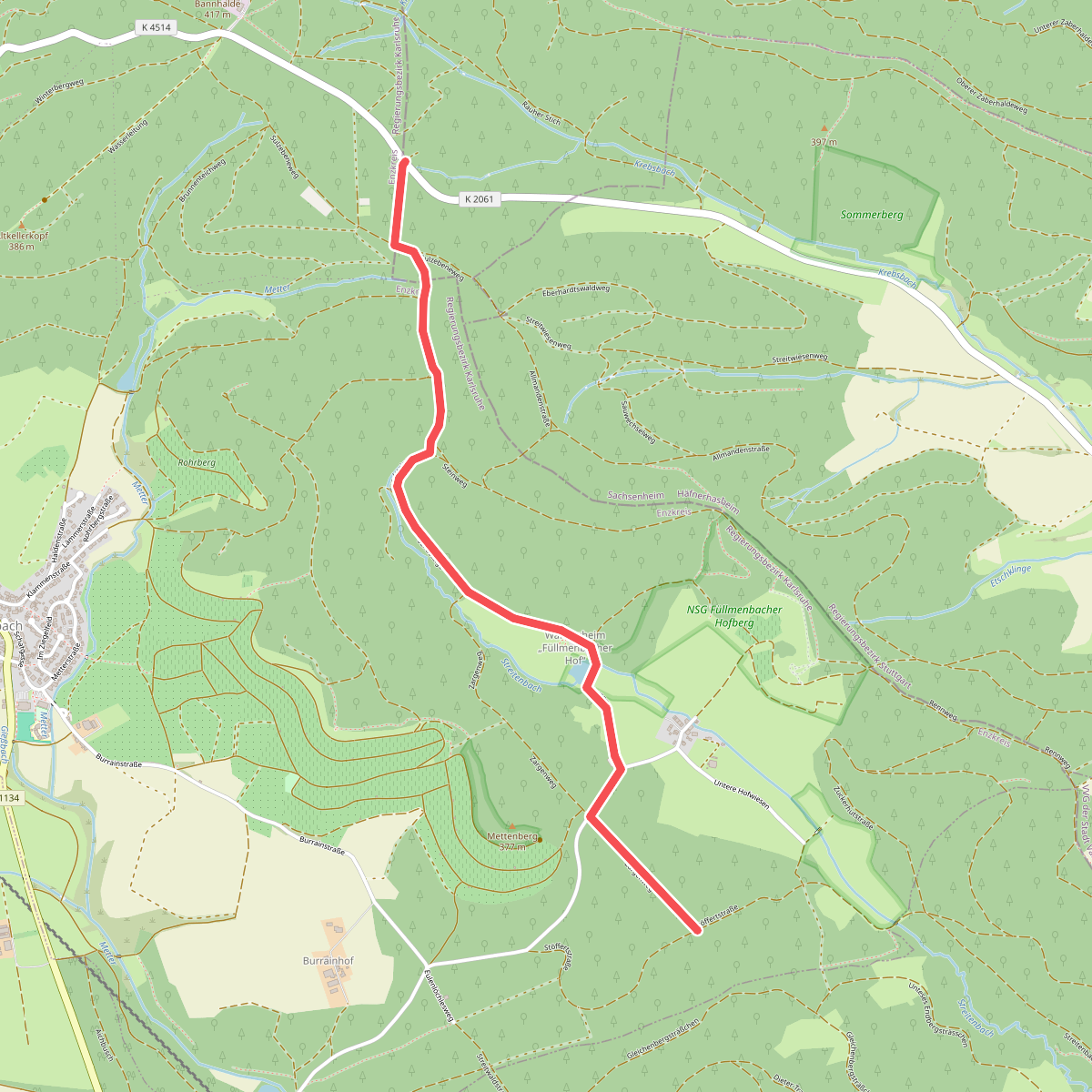 Blauer Punkt, Füllmenbacher Hof - Kanzelbuche