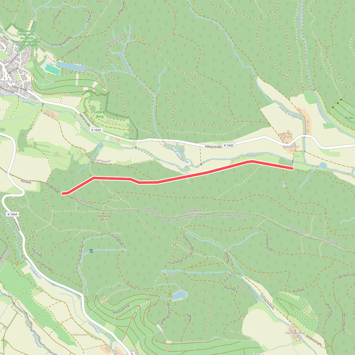 Blauer Punkt Punkt, Kirchbachhof - Hamberg