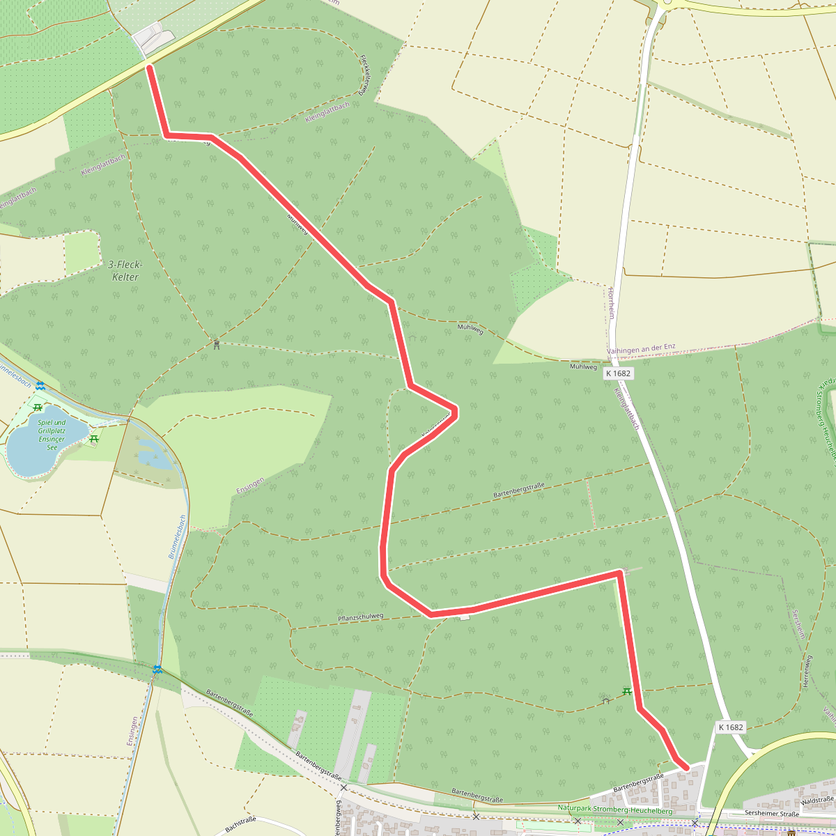 blaues Plus Kleinglattbach - Bartenberg