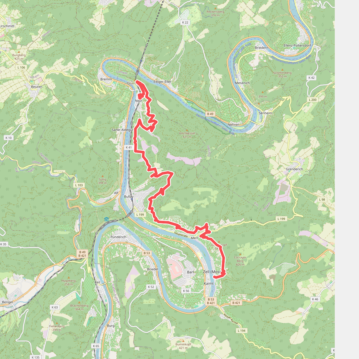 Zell - Neef · Moselsteig etappe 15