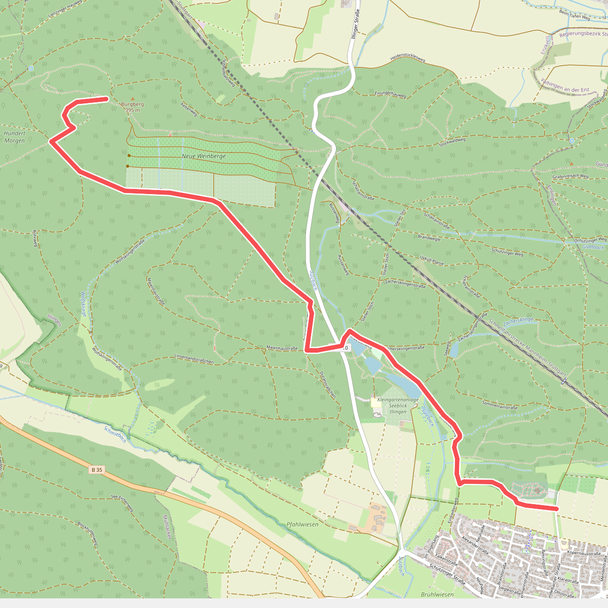 roter Punkt Illingen - Burgberg