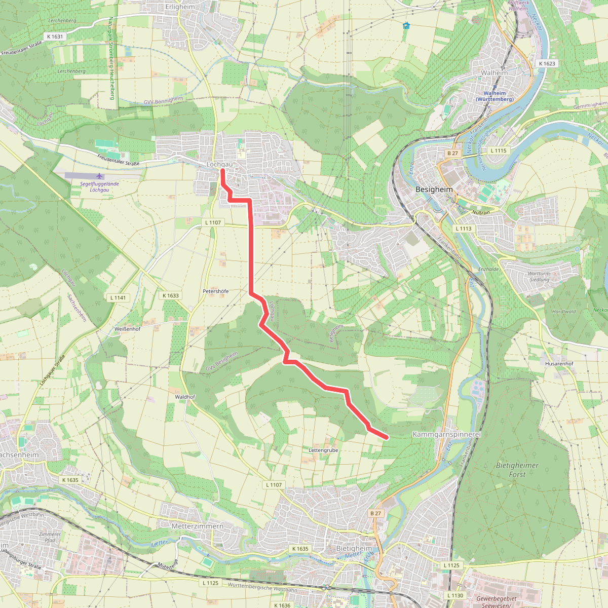 Blauer Punkt Löchgau - Bietigheim