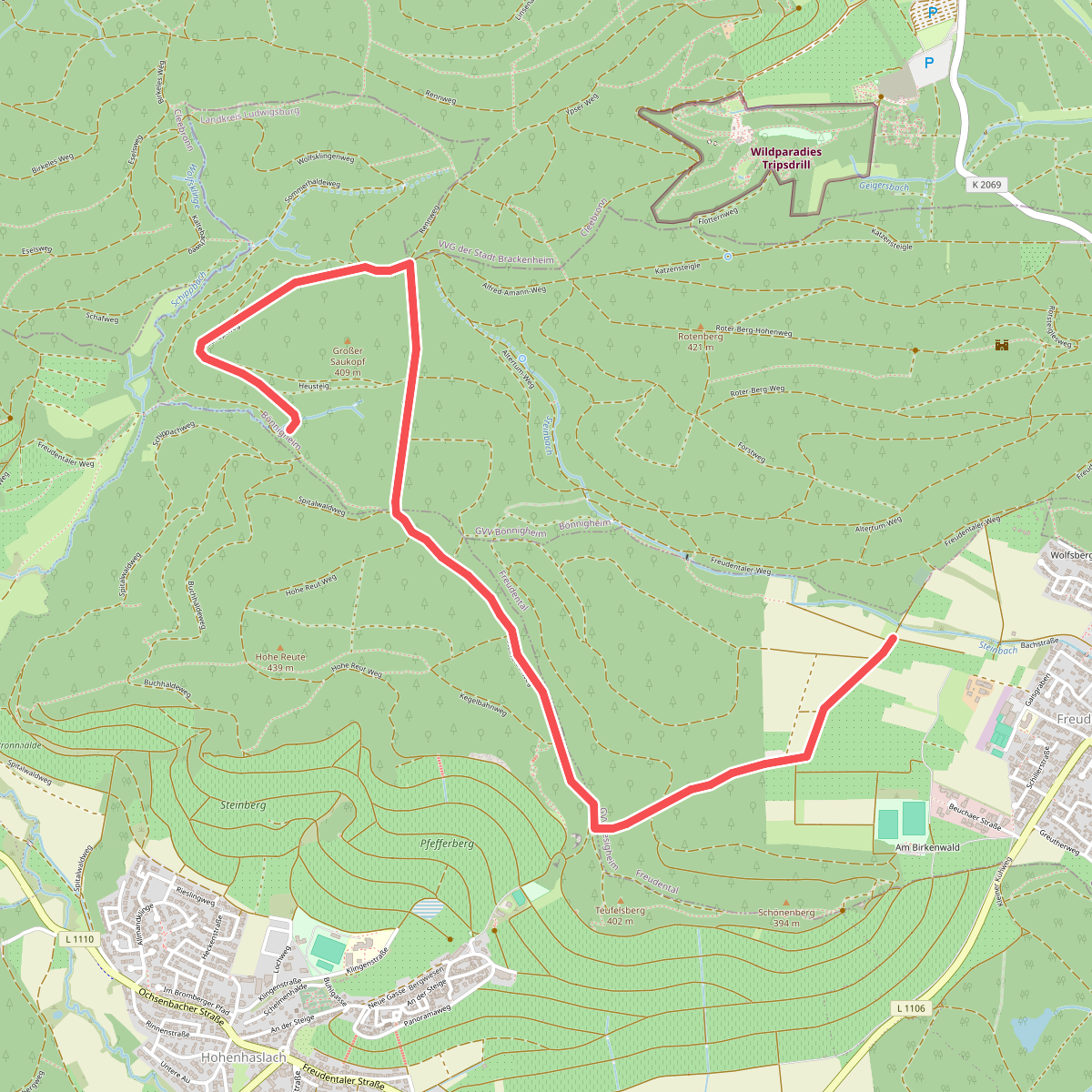 Roter Punkt Freudental - Hohenhaslach