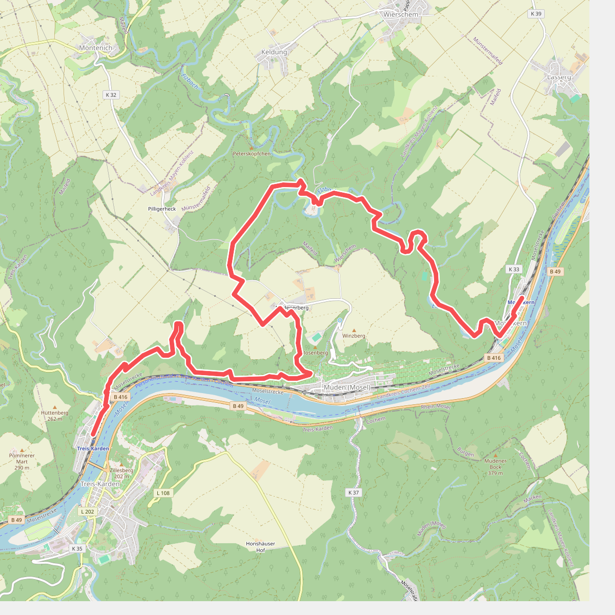 Treis-Karden - Moselkern · Moselsteig etappe 20