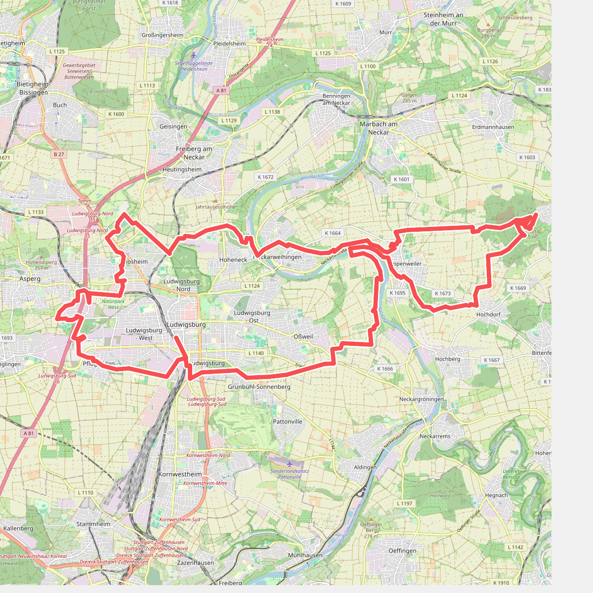 Rundwanderweg Ludwigsburg