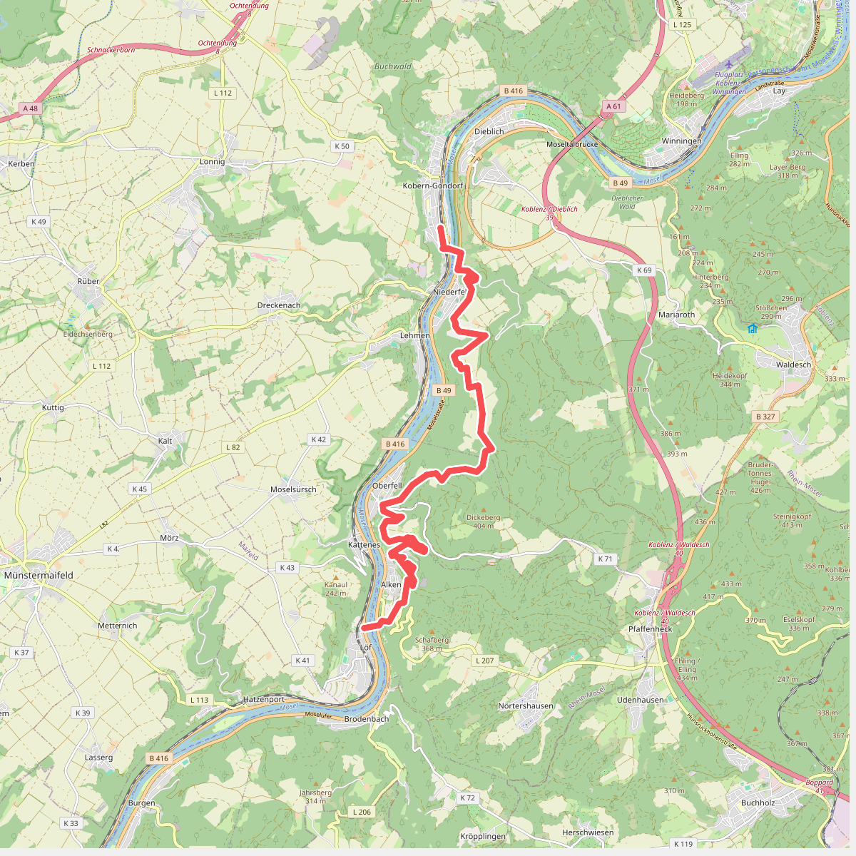 Löf - Kobern-Gondorf · Moselsteig etappe 22