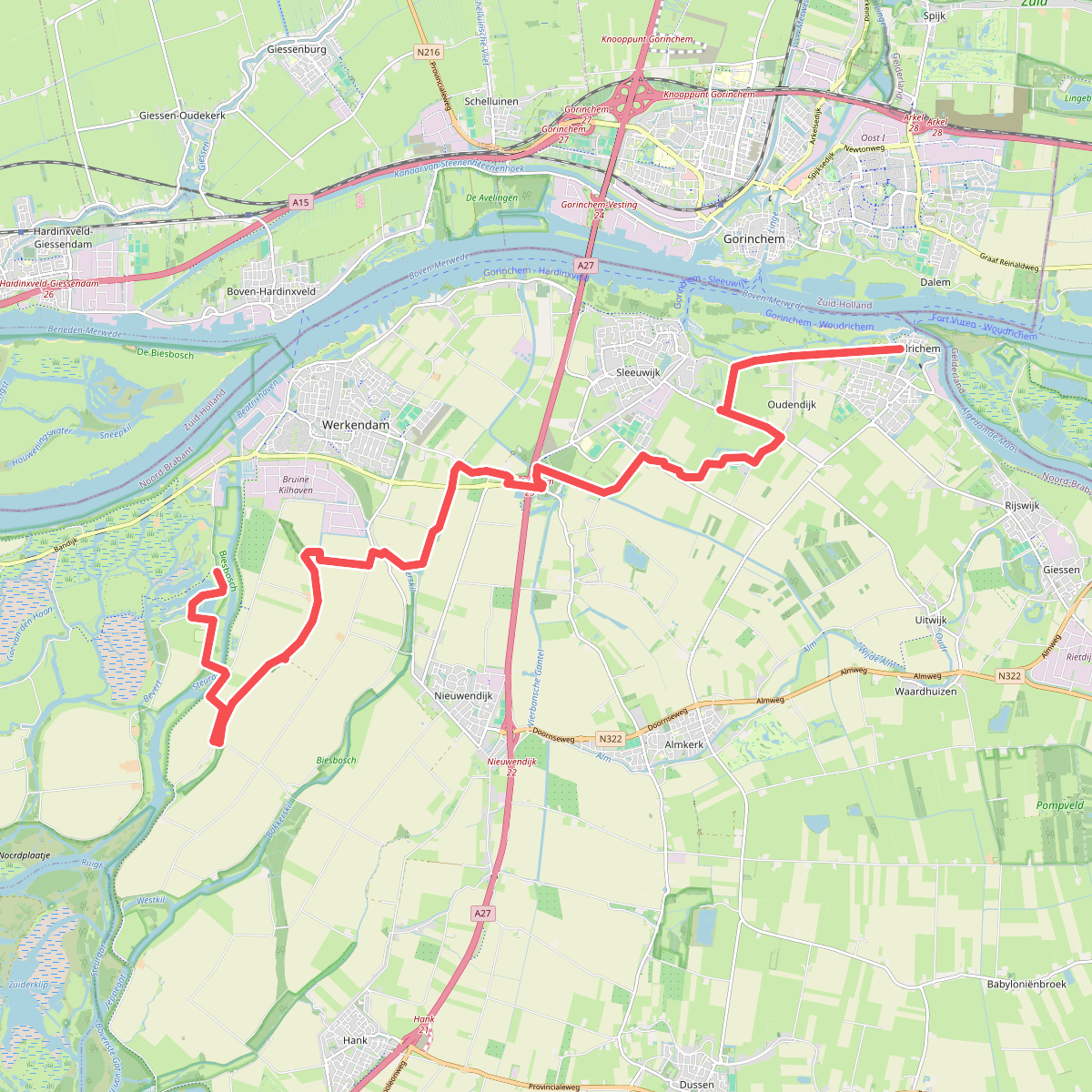 Woudrichem - Steurgat · Waterliniepad etappe 19