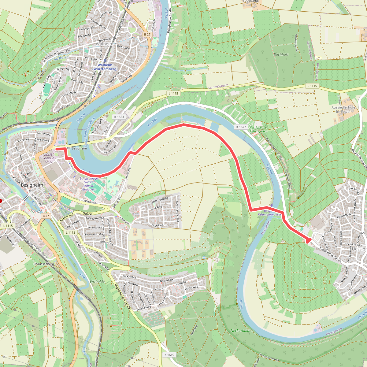 blauer Punkt Besigheim - Hessigheim
