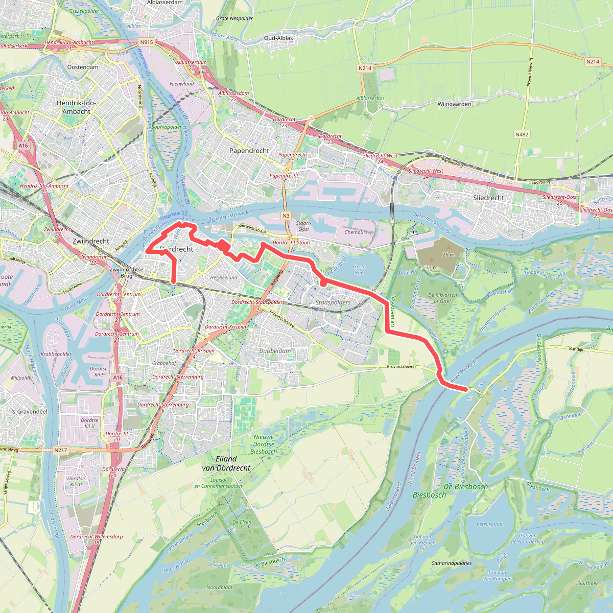 Veer Nieuwe Merwede - Dordrecht · Waterliniepad etappe 21