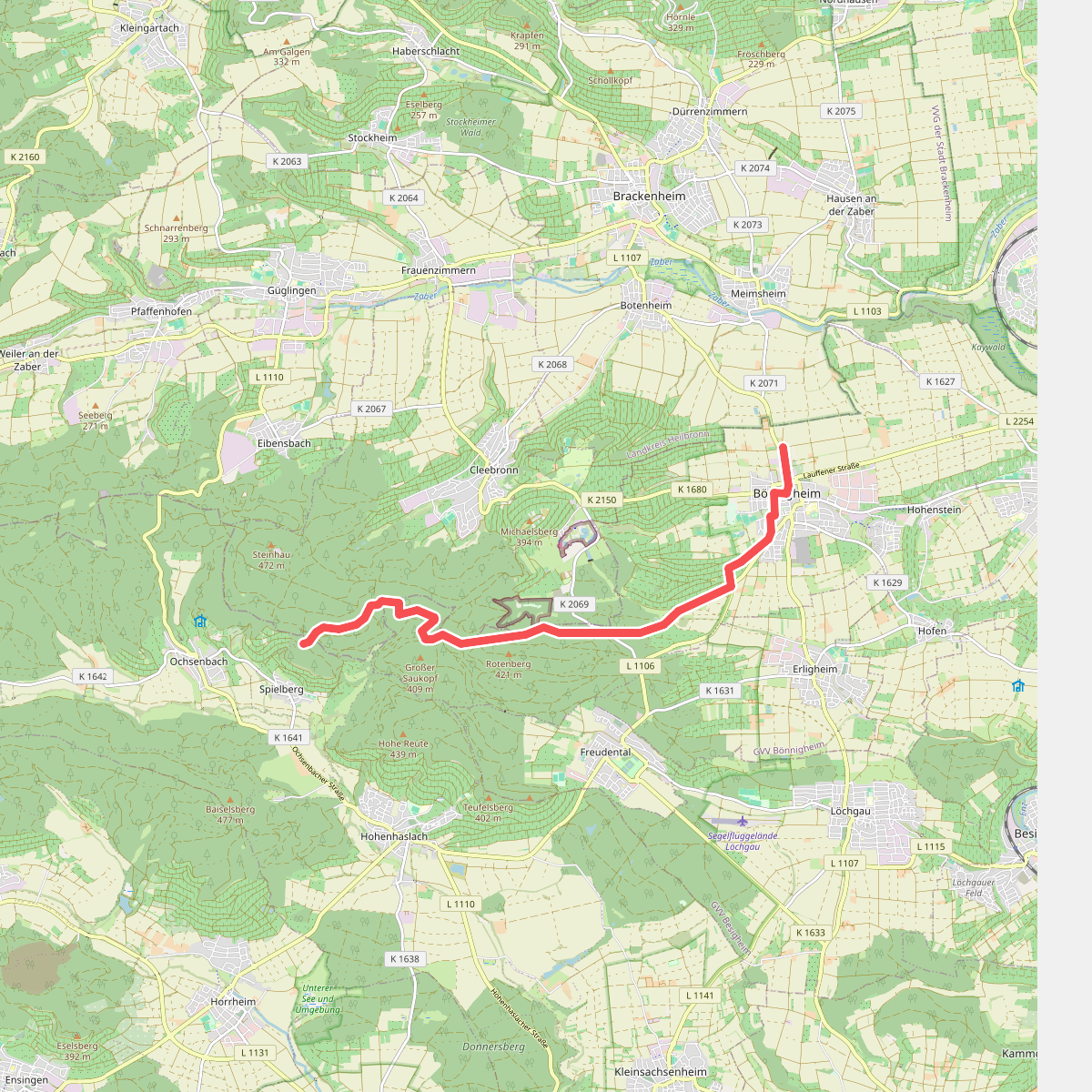 Blaues Kreuz, Bönnigheim - Spielberg