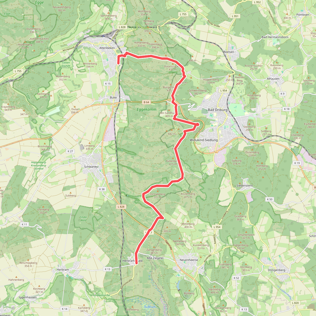 Altenbeken - Herbram-Wald · Eggeweg etappe 2