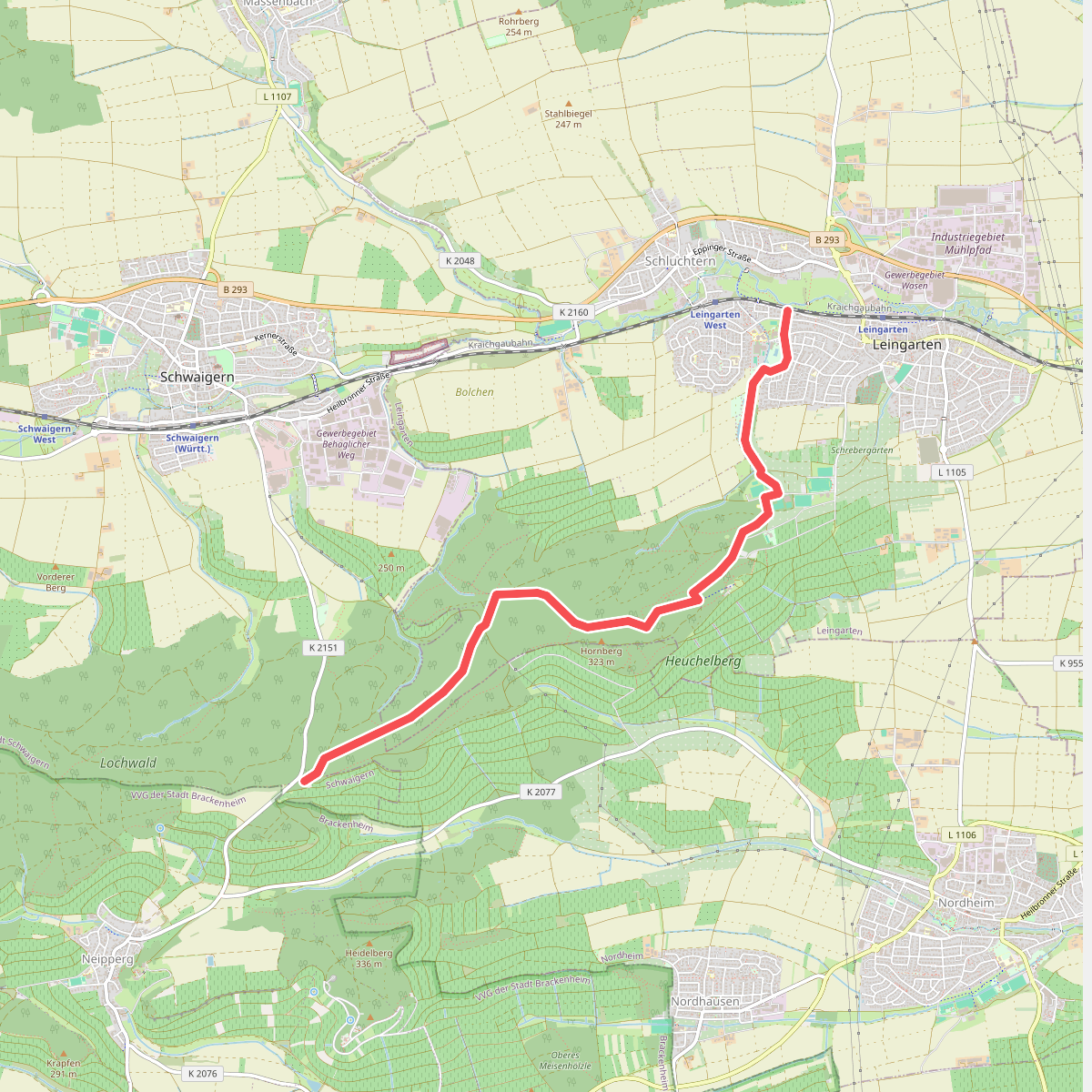Nebenline des SAV (rotes Kreuz)