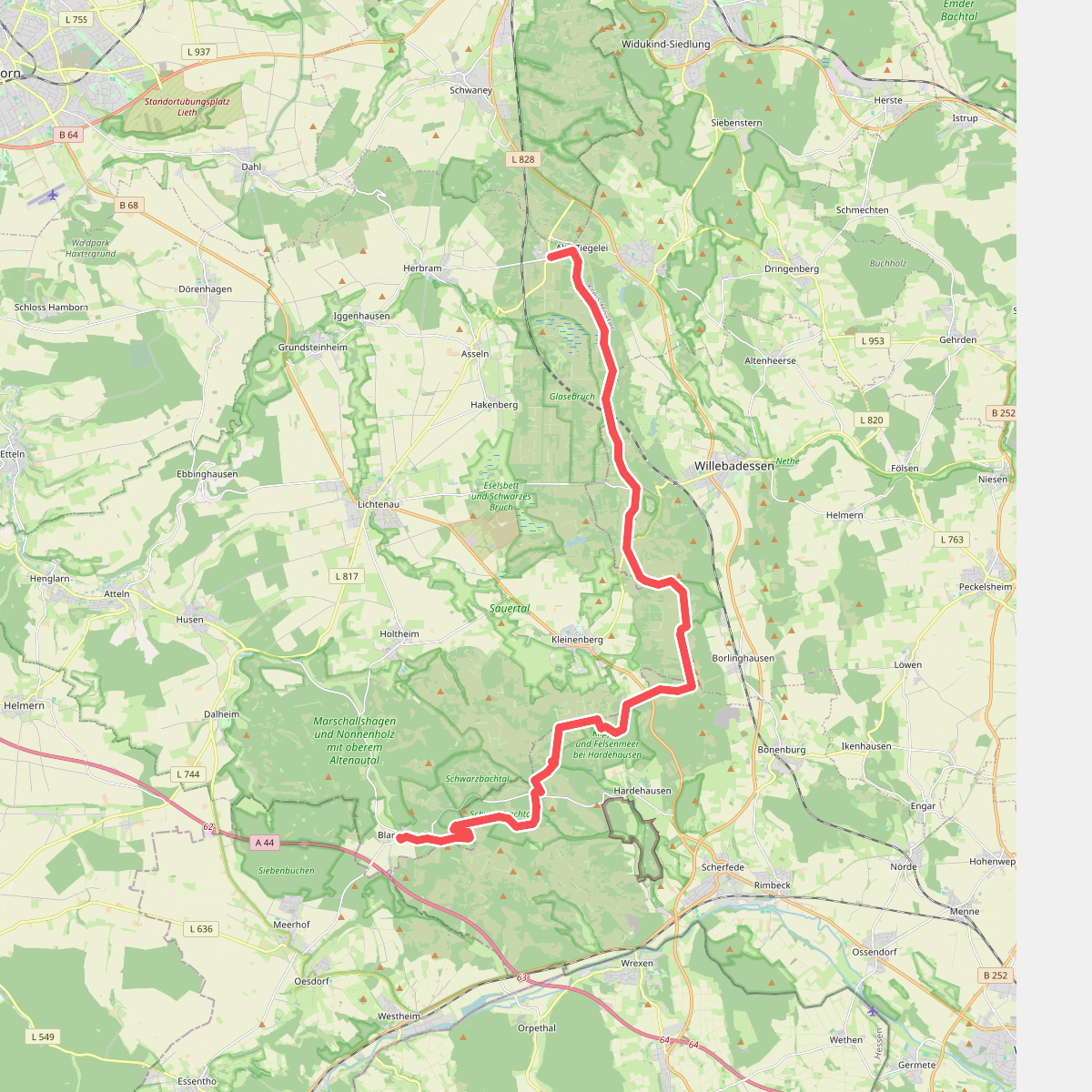 Herbram-Wald - Blankenrode · Eggeweg etappe 3