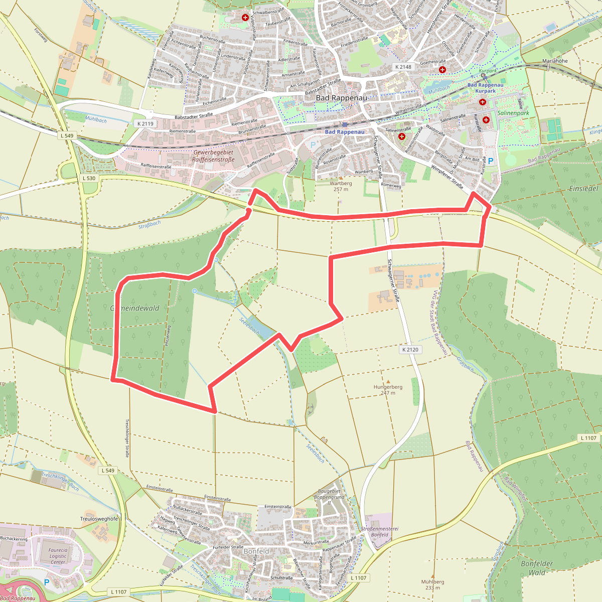 Bad Rappenau Rundwanderweg 1: Galgenberg-Weg
