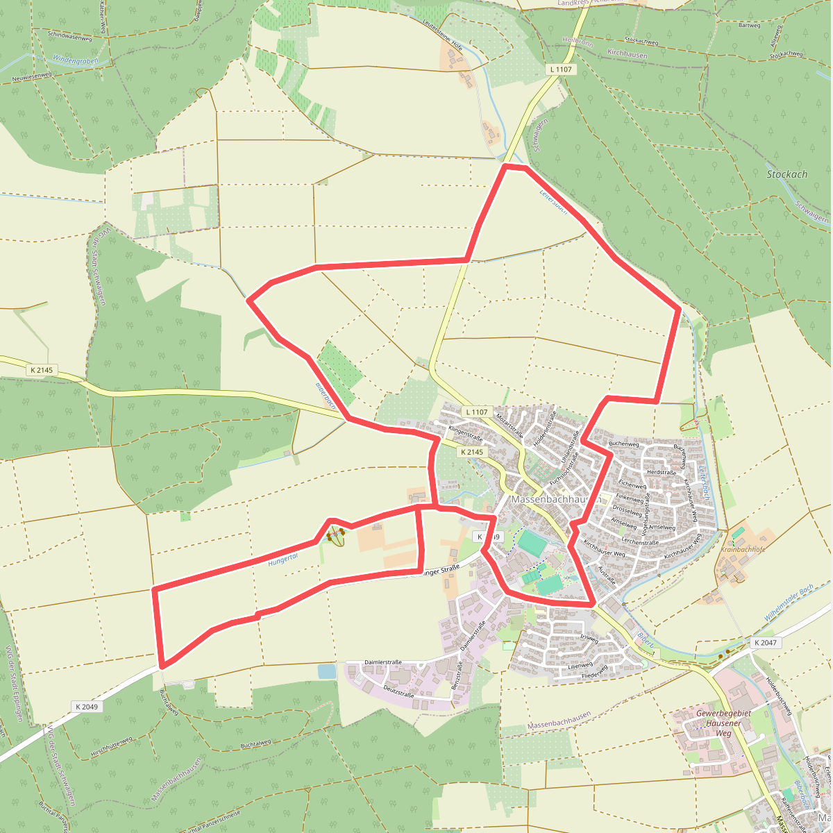 KR2 Wegkreuztour rund um Massenbachhausen