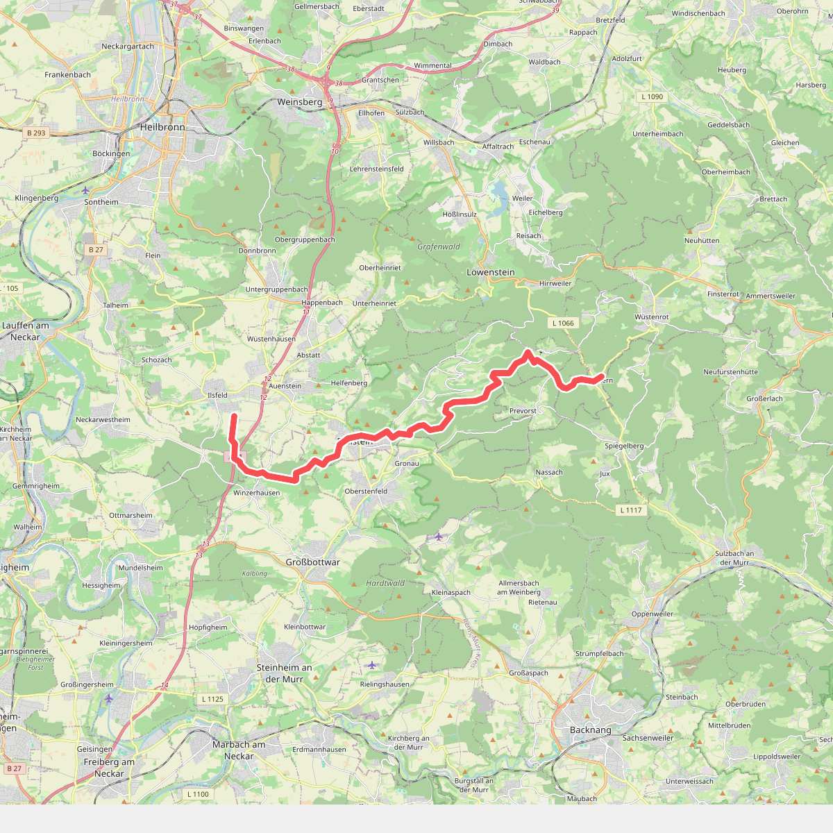 Nebenlinie des SAV (rotes Plus)