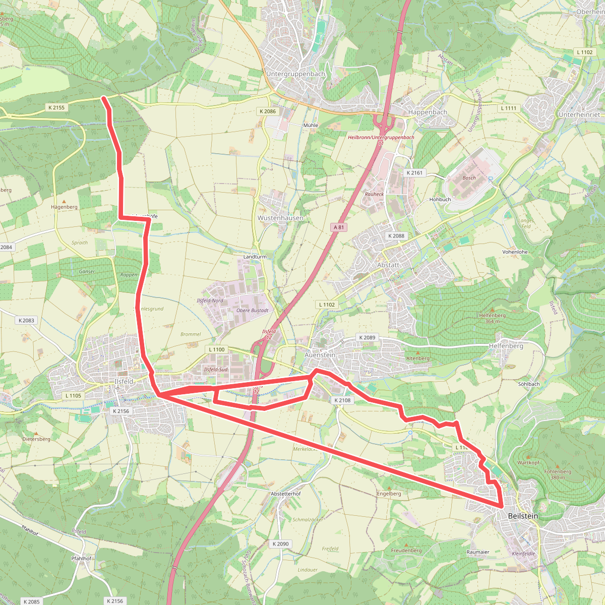 rotes Plus Talheim - Beilstein