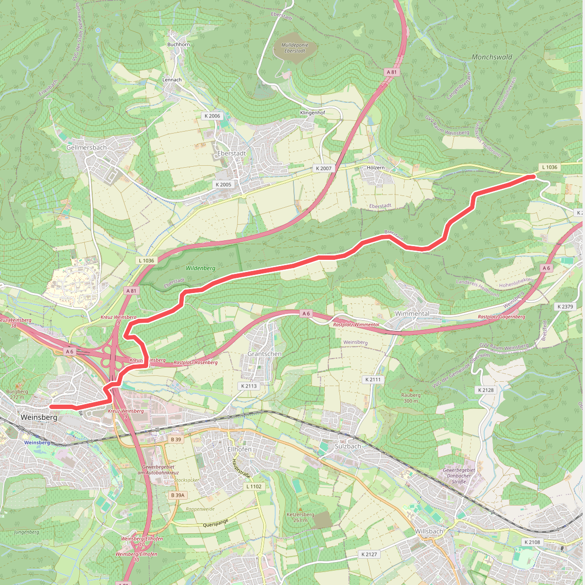 blaues Minus Weinsberg - Steinerner Tisch