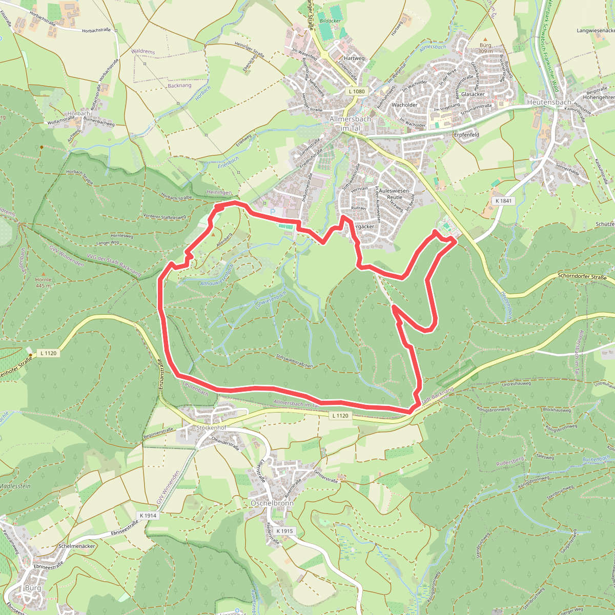 Allmersbach im Tal - Rundwanderweg 2