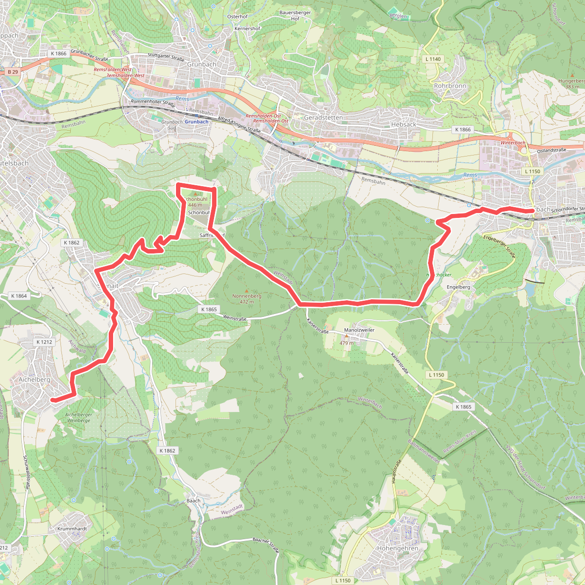 Nebenlinie des SAV (rotes Kreuz)