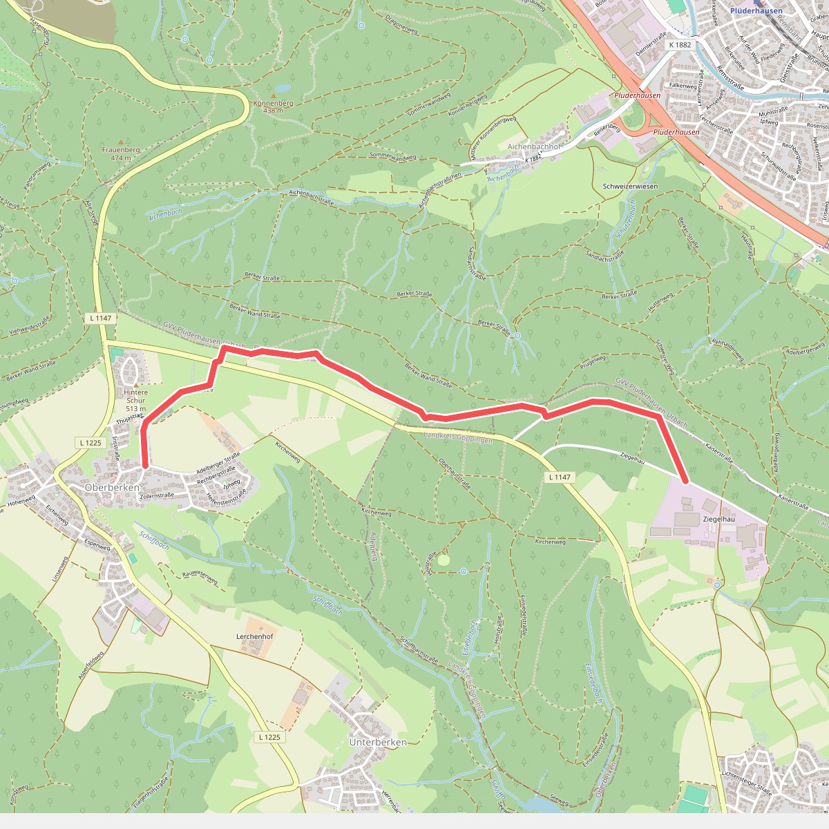 Oberberken - Plüderhausen