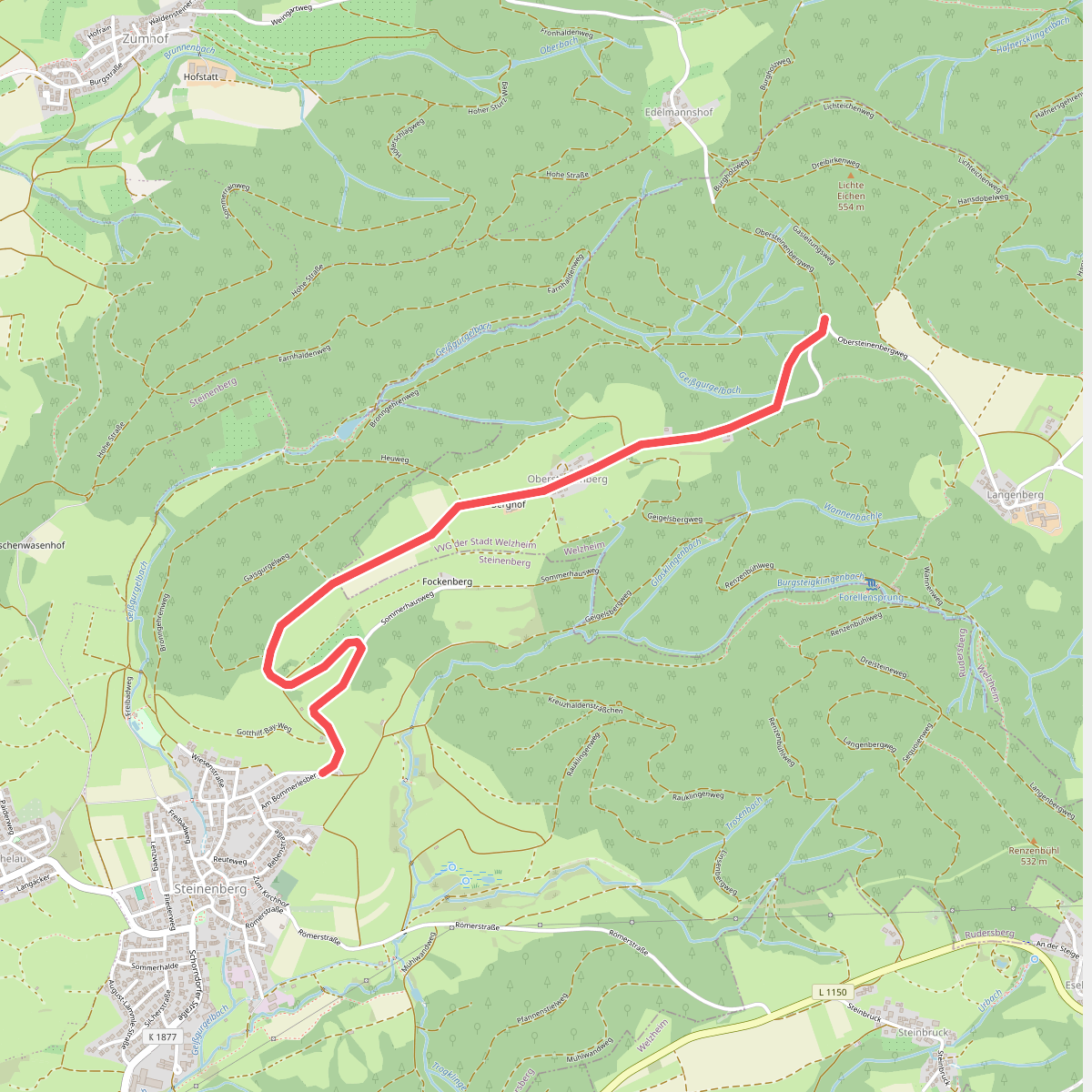 Querweg des SAV (blauer Punkt)