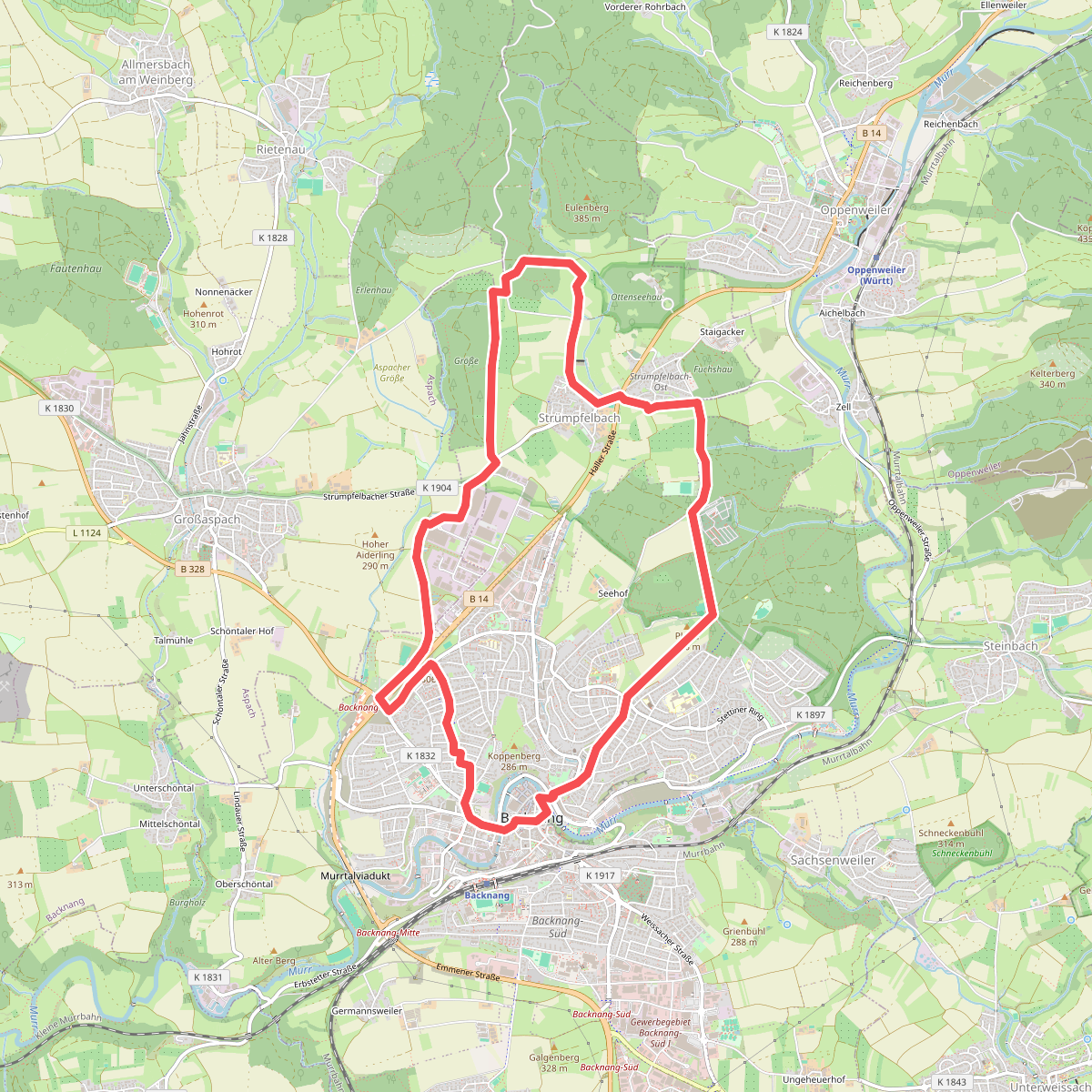 Backnang - Rundwanderweg 2