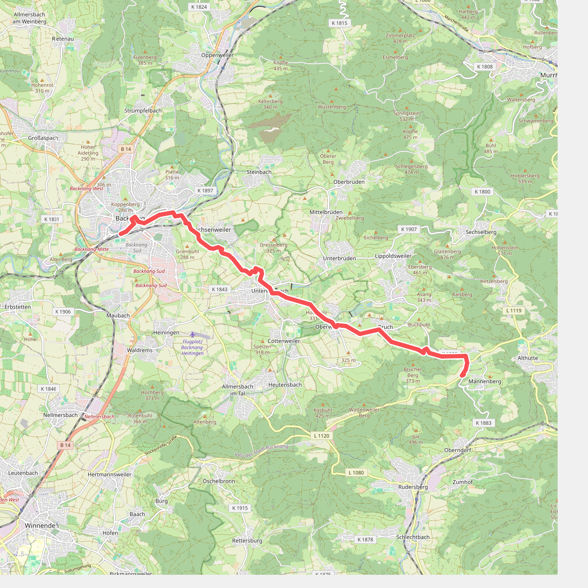 Nebenlinie des SAV (rotes Kreuz)