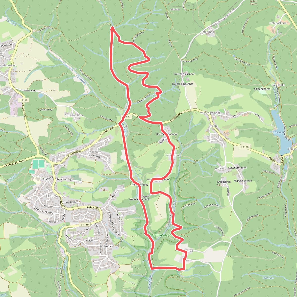 Idyllische Straße - Rundweg B