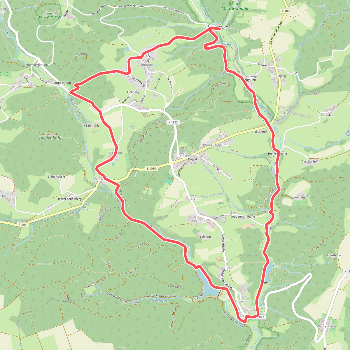 Idyllische Straße - Rundweg A