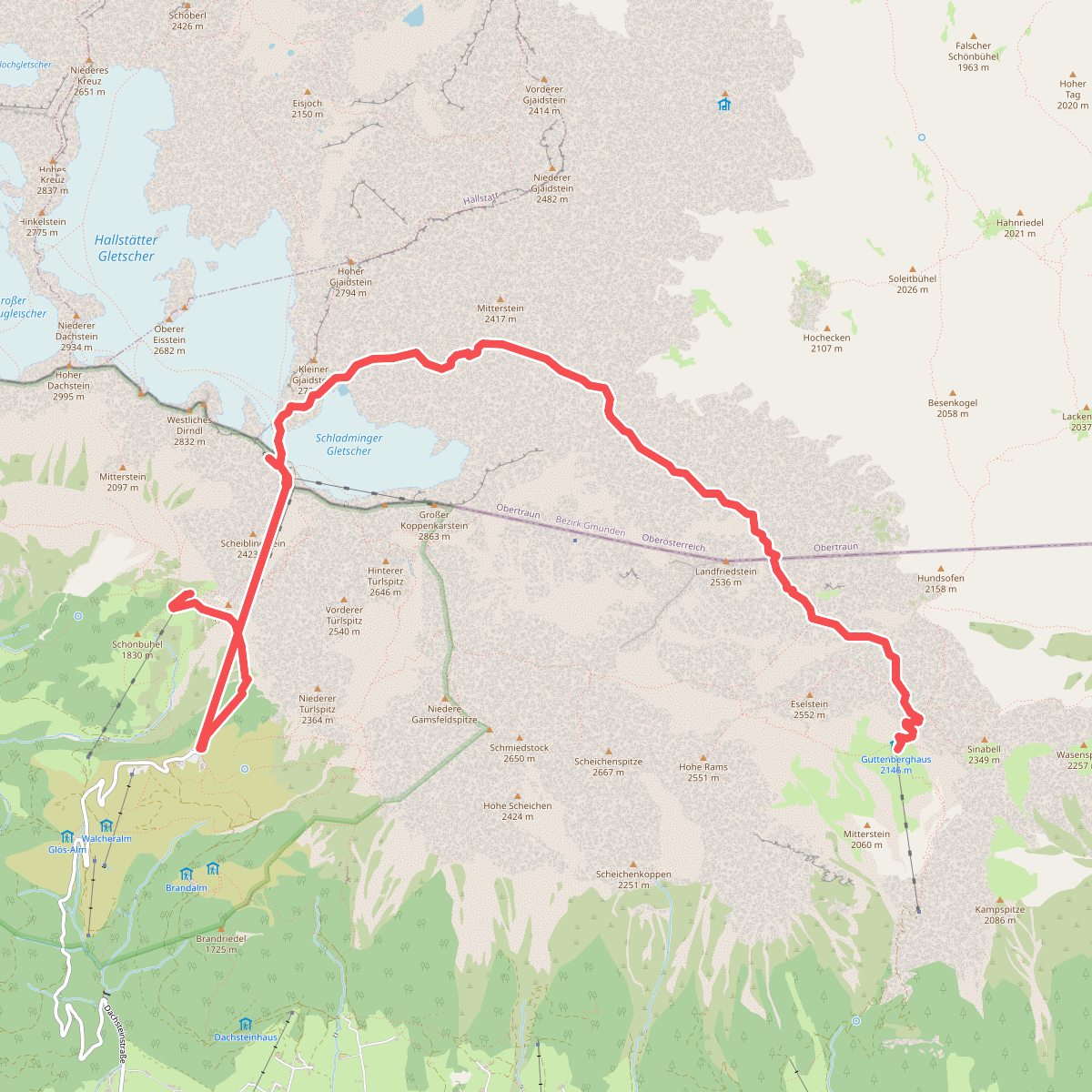 Dachstein Südwandhütte - Guttenberghaus · Dachstein etappe 3
