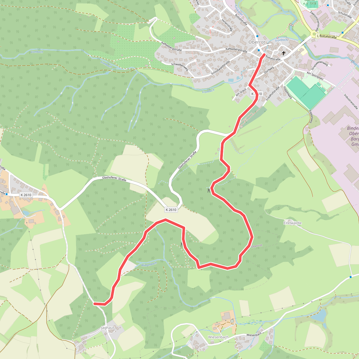 Querweg des SAV (blauer Punkt)