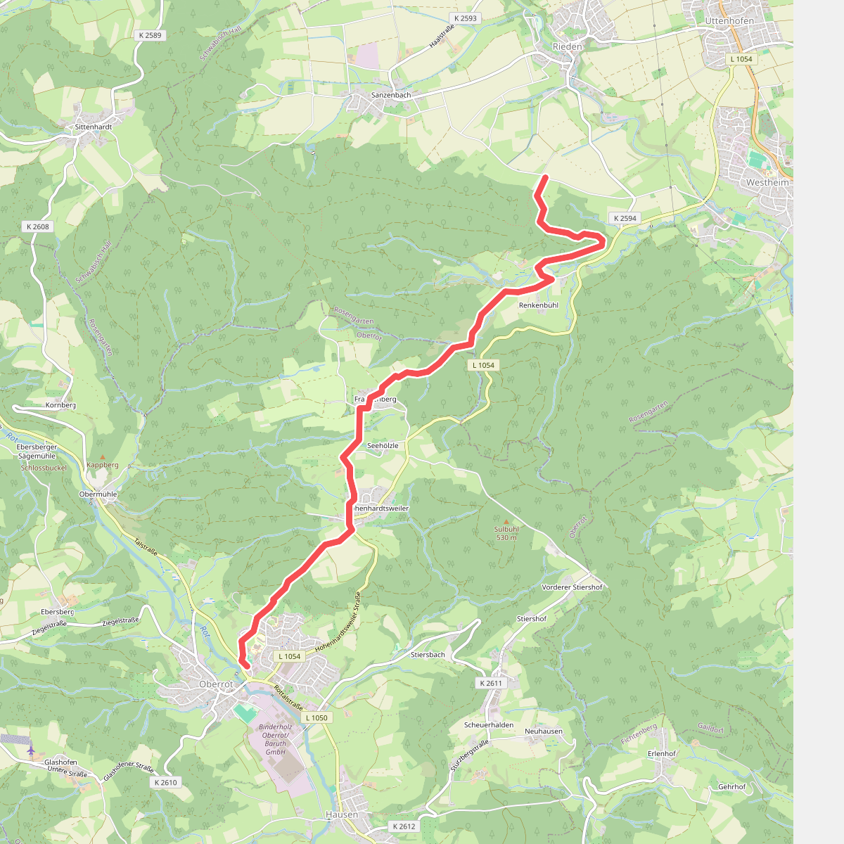 Querweg des SAV (blauer Punkt)