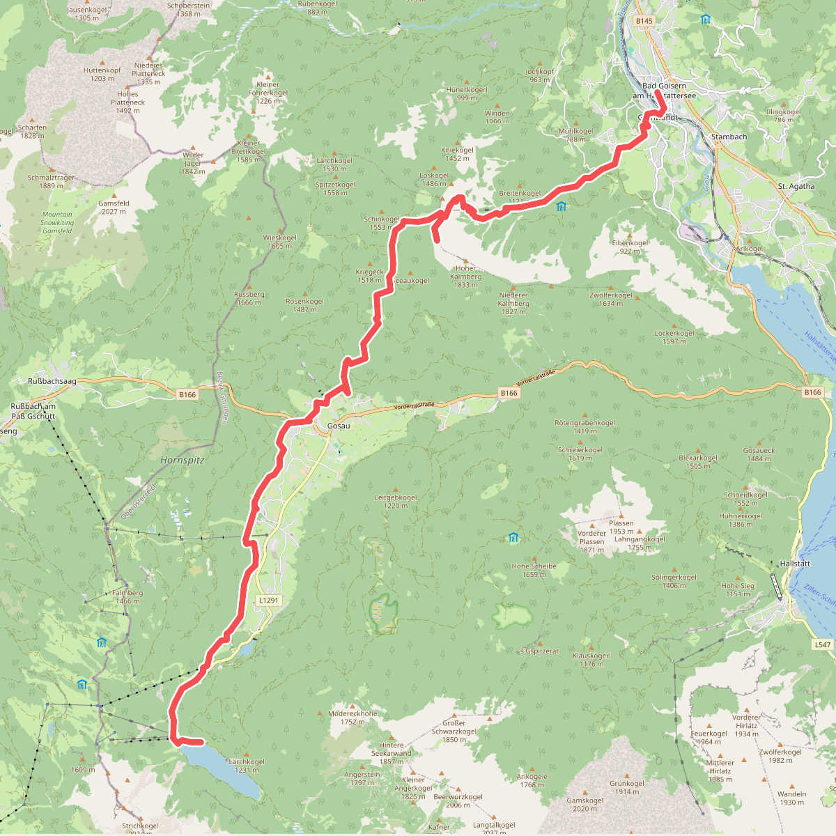 Bad Goisern - Gosau · Dachstein etappe 8