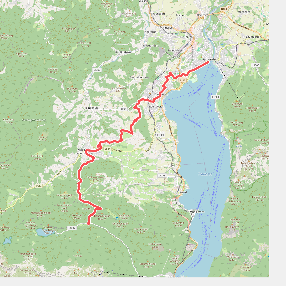 Gmunden - Gasthaus 'In de Kreh' · BergeSeen Trail etappe 1