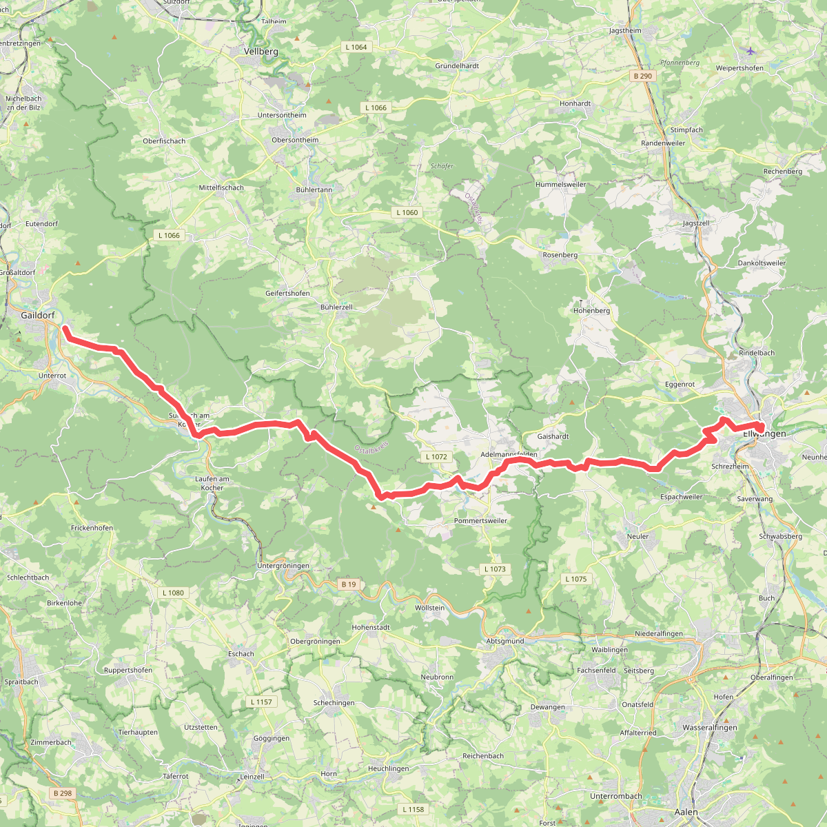 Nebenlinie des SAV (rotes Plus)
