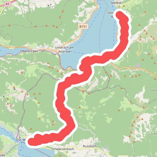 Steinbach am Attersee - St. Wolfgang · BergeSeen Trail etappe 3
