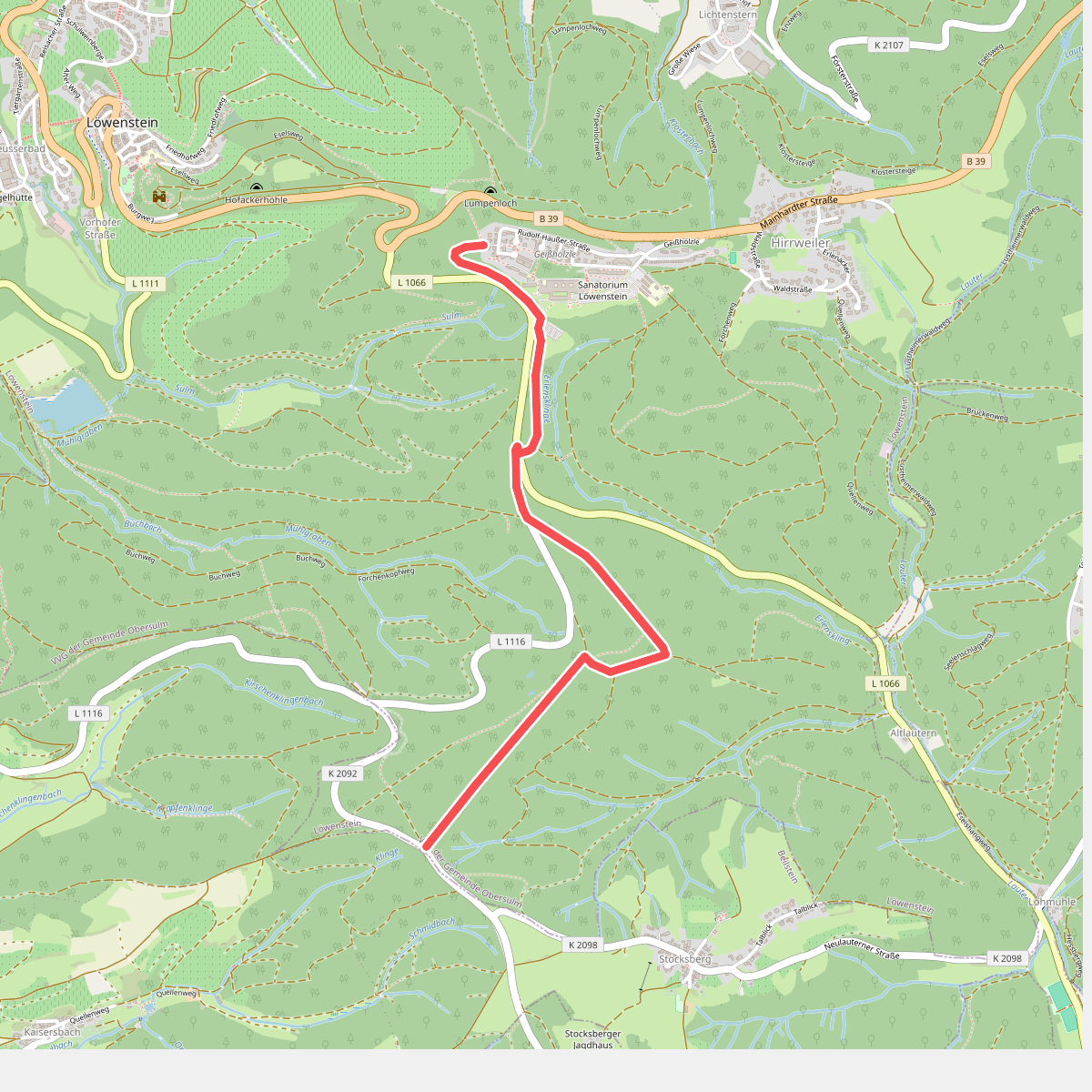 blaues Minus Klinik Löwenstein