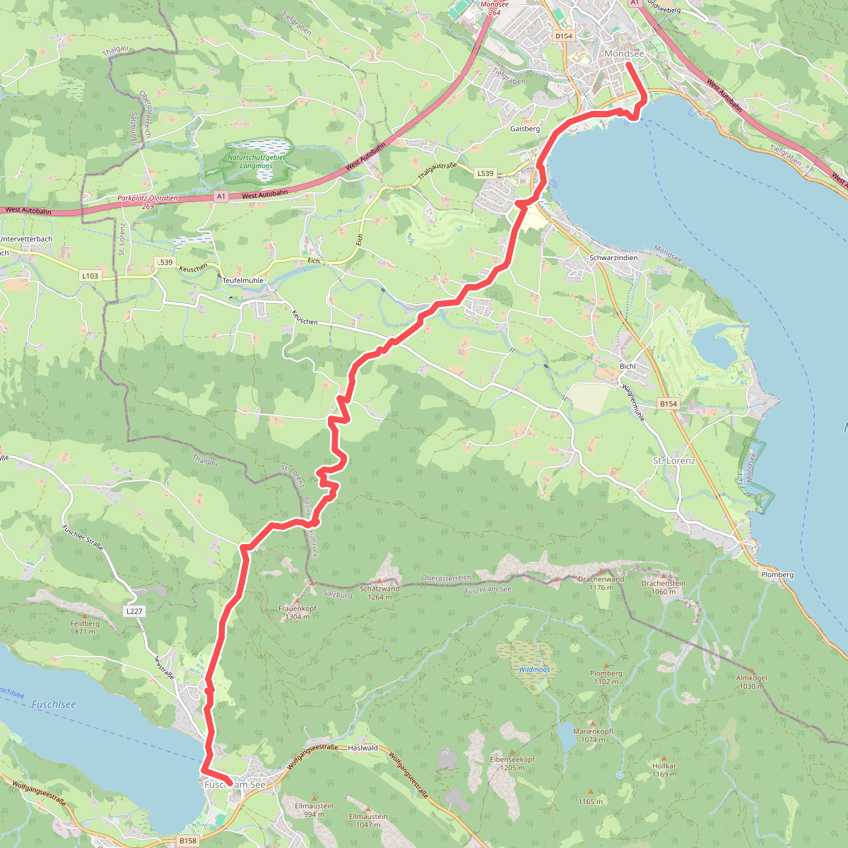 Mondsee - Fuschl am See · BergeSeen Trail etappe 5