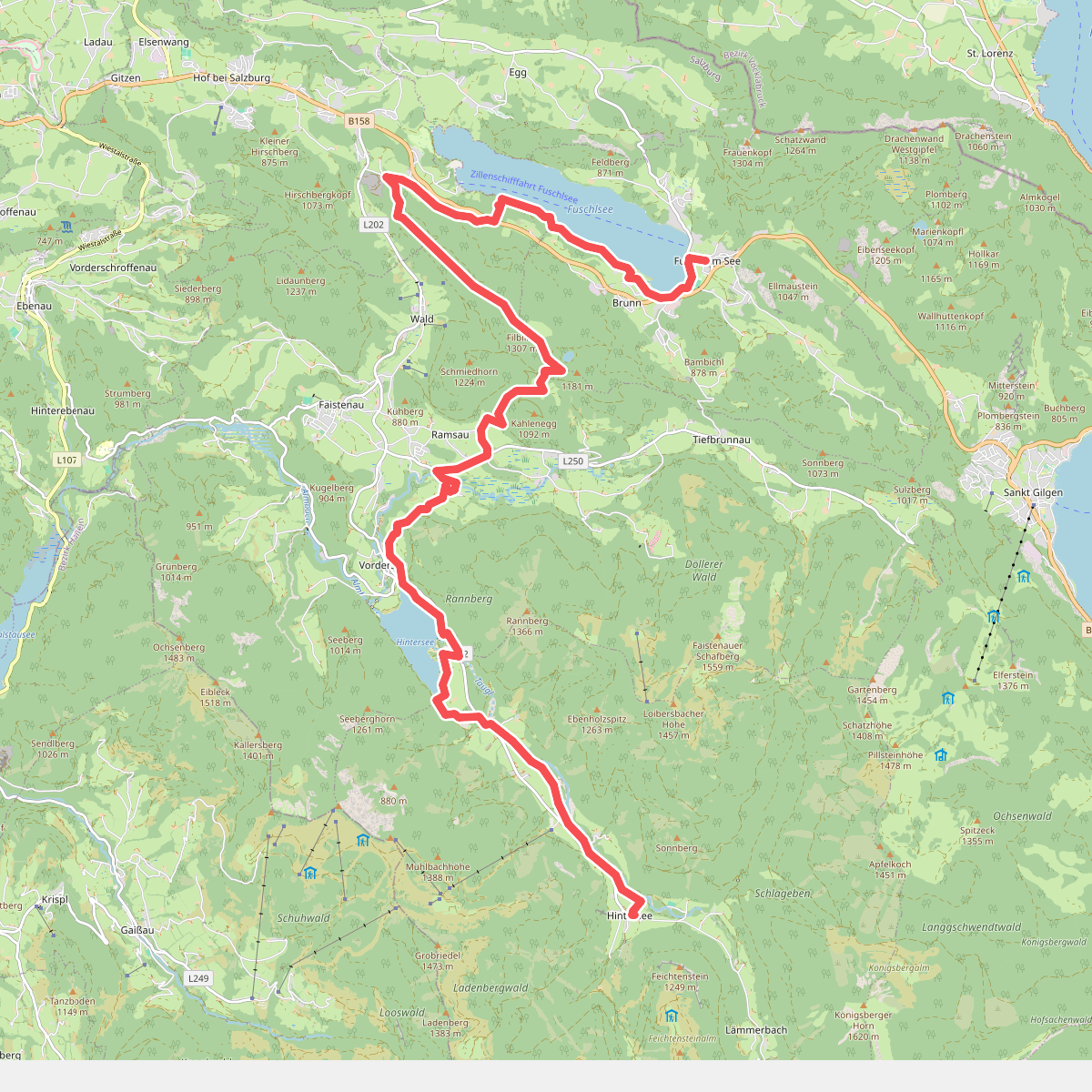 Fuschl am See - Hintersee (Plaats) · BergeSeen Trail etappe 6