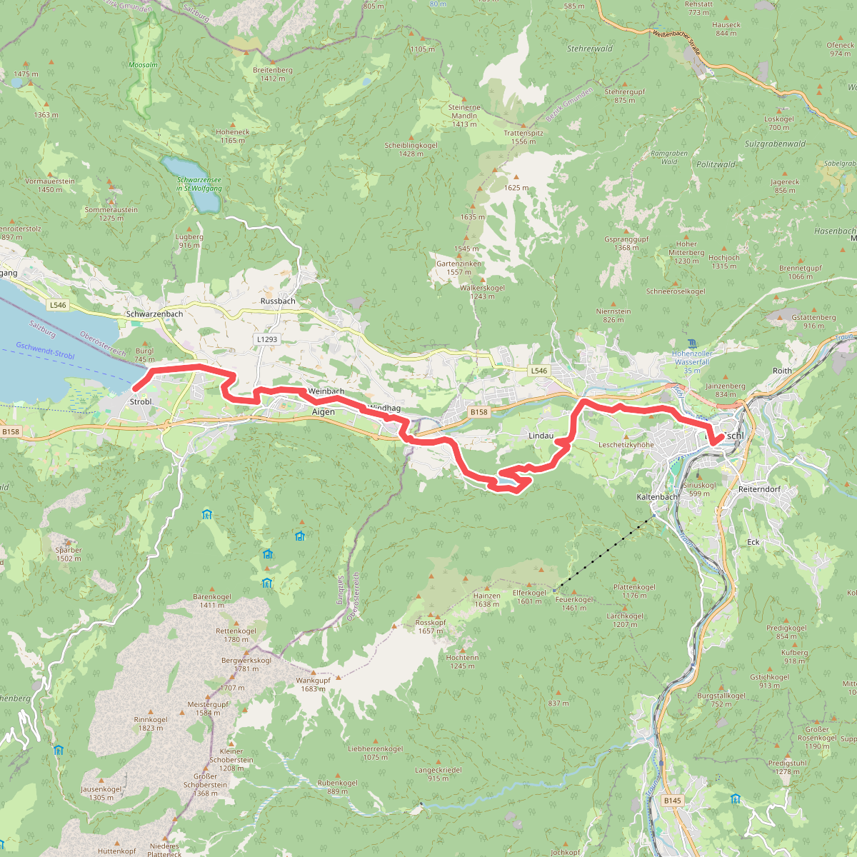 Strobl - Bad Ischl · BergeSeen Trail etappe 9