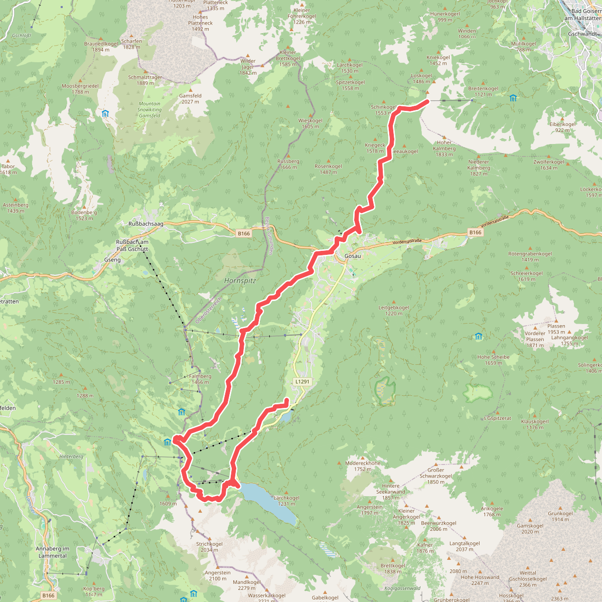 Goiserer Hütte - Gosau-Hintertal · BergeSeen Trail etappe 11